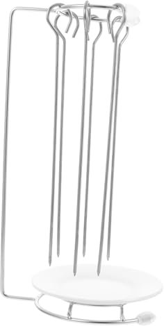 COLLBATH 1satz Grillspieß Aus Edelstahl Verstellbares BBQ Rack Für Fleischspieße Stabiler Spießständer Mit Wiederverwendbaren Grillstäben Für Grillabende Im Freien