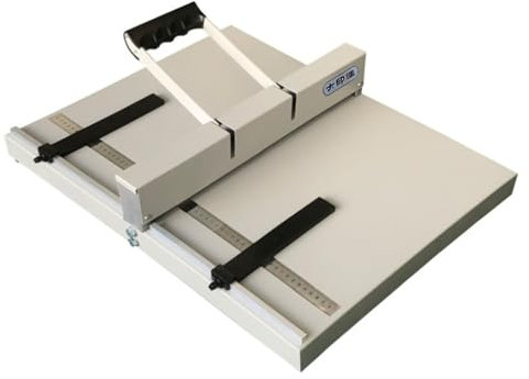 Heavy Duty Manual Creasing Machine, A3/A4 paper folder creaser scoring machine Book Covers Creaser scoring tool with 2 Adjustable Block, commercial office letter folding machine card machine