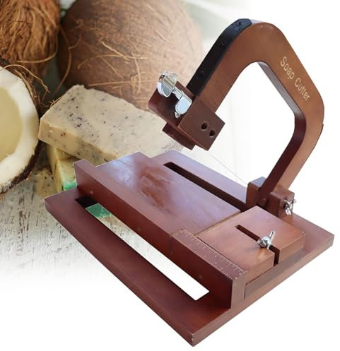 KUOYTT Taglierina per Sapone in Legno, Utensili Fai da Te per Tagliare Il Sapone, con Piastra di Base/Scala dimensionale, per taglierina per Pane, Formaggio, Burro