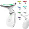 Masseur Visage Électrique, Appareil Anti-Rides à 7 Couleurs avec 3 Modes de Massage, Masseur Visage et Cou Vibrant pour Raffermissement et Douceur de la Peau (White)