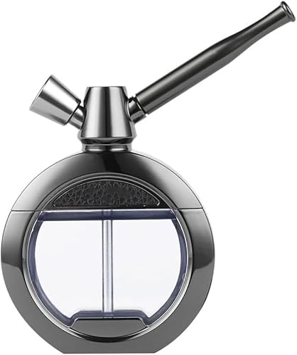 SETSCZY Bang, Bang en Verre, Bécher en Verre épais, Tube de Fumeur de Bouteille en Verre, Pipe à Eau Rig Bang Hookah, Shisha Hookah Set, Fumeurs,Noir