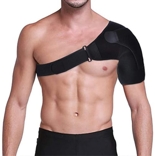 IKOPFLN 1 Pezzi Tutore per spalla con cuscinetto a pressione per uomo e donna, tutore spalla, fascia spalla, spallacci regolabili per polsino rotatore strappato