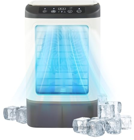 Ventilador de aire portátil para la habitación | Humidificador de soplado USB del dormitorio, ventilador de aire portátil LED de 3 velocidades para usar en el dormitorio, en autocaravanas, durante los