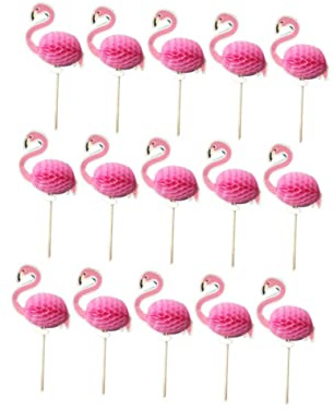 Alipis 25stücke Flamingo Cake Topper Party Cupcake-dekoration Hawaii-design Tortenstecker Sicherer Kuchen-dekorationsartikel