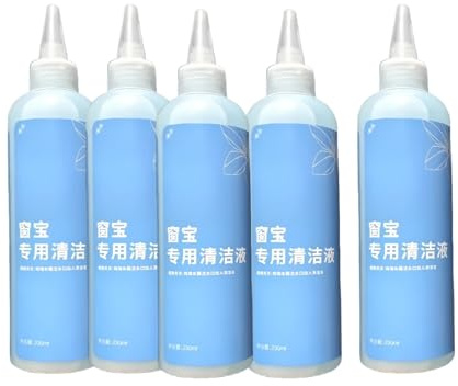 Solución limpiacristales compatible con ECOVACS Winbot W2/W1/MINI, limpiador de cristales líquido de 230 ml(5 bottles)