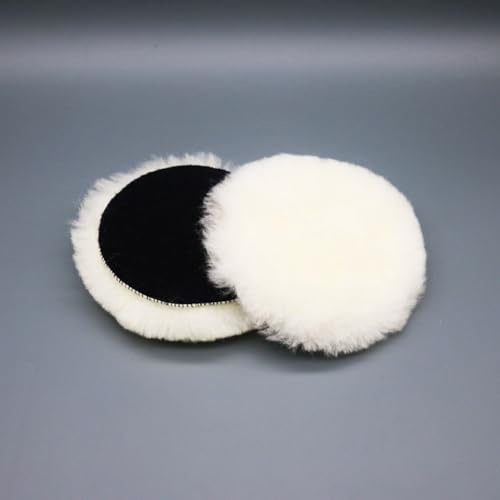 NiuLumea 2pcs 5 Inch (125mm) Imitated Wool Polishing Pads Random Orbital Sanders, Car Waxing and Furniture Polishing Sponge Discs