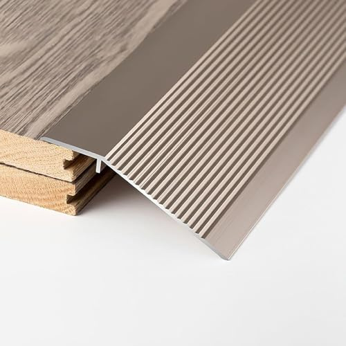 Aluminium Übergangsprofil für Großen Höhenunterschied Türschwelle Bodenprofil Ausgleichsprofil Übergangsschiene für Laminat/Parkett zu Fliesen Wasserfest Innen und Außen(Beige,90cm*3 Pack)