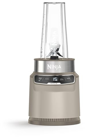 Ninja Blender with Auto-iQ, Blend in Cup, 1000W, Stone Gold BN500UKSD1 | One Touch Controls, Make Smoothies, Milkshakes & Frozen Treats, Dishwasher Safe Parts, Stainless Steel Blades, 2 x 700ml Cup