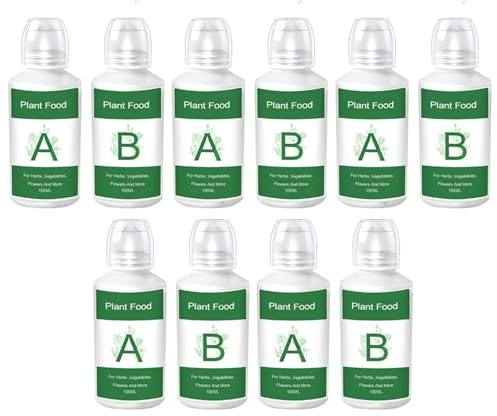 Paquet de 5 engrais pour plantes hydroponiques A&B, granulés pour plantes d'intérieur, solution nutritive hydroponique pour légumes, herbes, fleurs, engrais soluble dans l'eau facile à utiliser