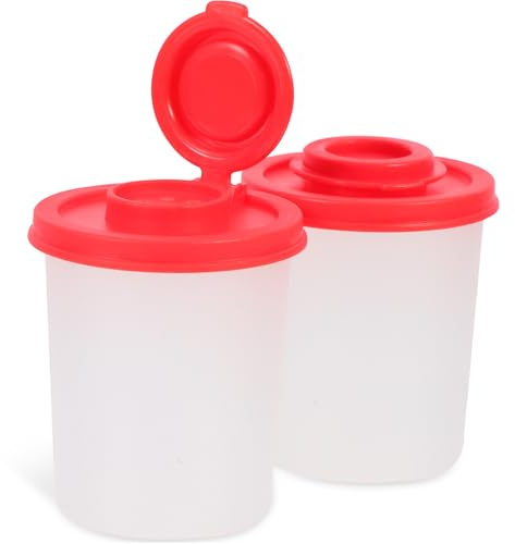 YARNOW 2 Saleros Transparentes de Plástico Pequeños Diseño Claro para Verificar Cantidad, Pimenteros Portátiles Ideales para Restaurantes y Hoteles