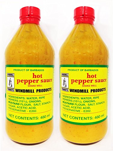 Windmill Products Hot Pepper Sauce 480ml (Pack of 2)