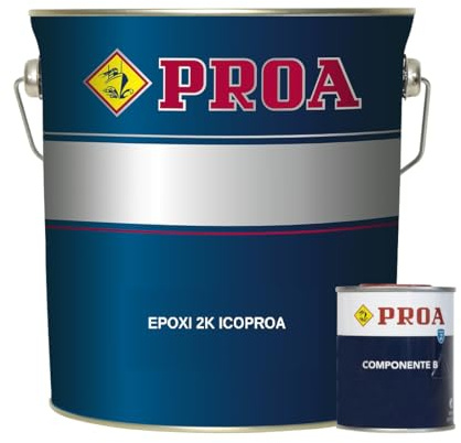ESMALTE EPOXI ICOPROA 2 COMPONENTES. Negro Ral 9005. 0,750KG+0,300KG. Maxima resistencia en suelos y paredes.