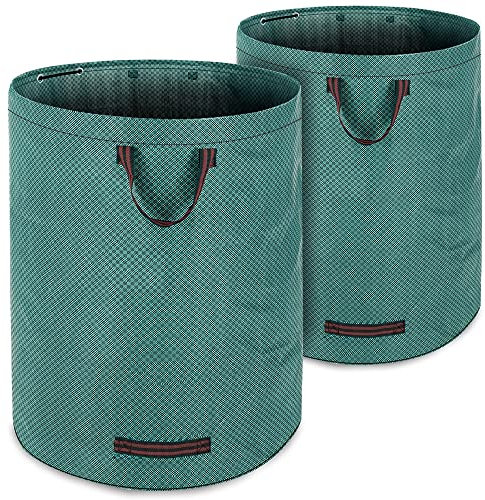 GARDEBRUK® Sacchi da Giardinaggio Bidoni per Rifiuti da Giardino 2x280 L 50 kg Cestini Raccogli Foglie Riutilizzabili