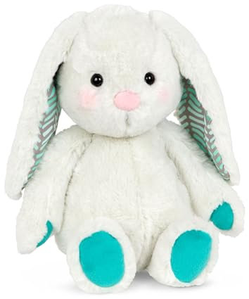 B. toys – 12-Inch Plush Bunny Soft & Cuddly Plush Rabbit Toy Washable – Happy Hues – Peppy Mint Bunny – 0 Months+