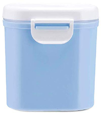 BESLIME Contenitore per Latte in Polvere per Neonati，800ML Milk Powder Dispensers Dispenser per Alimenti Portatile(Blu,circa 400 g di latte in polvere)