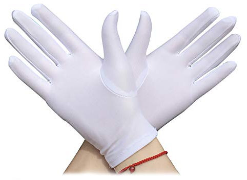 5 Paar Baumwollhandschuhe, weiß, weich, leicht, Arbeitshandschuhe für Kellner, Fahrer, Schmuck, Inspektion