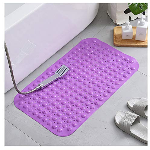 YOUCAI Badewannenmatte Duschmatte Extra Lang Antirutschmatte Badewanne Badewanneneinlage Für Kinder, Badematte rutschfest Mit Saugnapf Maschinenwaschbar,Lila,57x88cm