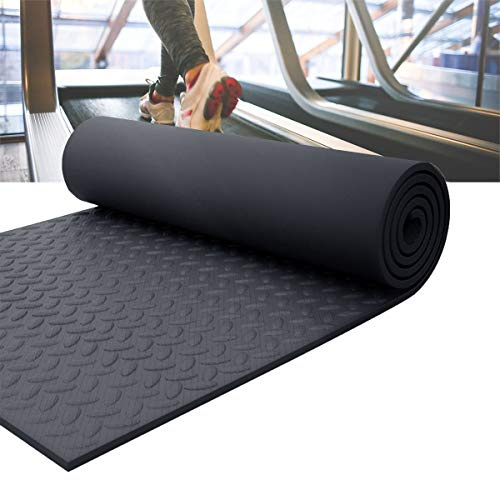 PPGE Home Laufband Schallschutzmatte Bodenschutzmatte Antivibrationsmatte Unterlage Antirutsch Antirutschmatte Heim Fitnessgeräte Schutzmatte Fitnessgeräte Unterlegmatte 200×100 cm