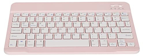 Zunate Clavier Bluetooth sans Fil, Universel Compact Ergonomique Téléphone Portable/Tablette/Ordinateur Portable/PC Machine à écrire, pour Android/iOS/Windows(Rose)
