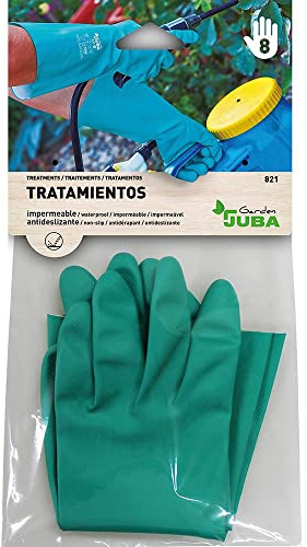 Juba G, sin soporte nitrilo flocado ligero, verde - SIZE: 7