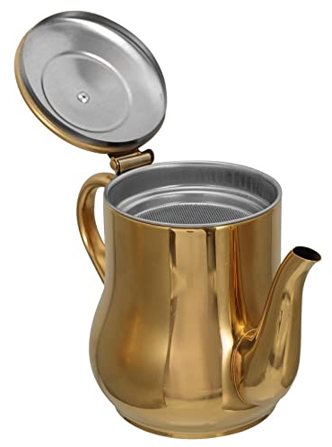 Luxshiny Stainless Steel Oil Container Strainer Kitchen Grease Jug for Frying Condiments for Bacon Grease