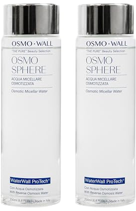 OsmoWall KIT 2 OSMO SPHERE ACQUA MICELLARE DETERGENTE STRUCCANTE Viso Occhi Labbra. Elimina trucco, impurità, smog e agenti inquinanti. Rispetta l'equilibrio della pelle. 2x200ml