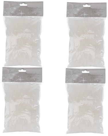 UKCOCO 4taschen Kunstschnee Dekoration für Weihnachten Festlicher Schneeflocken-dekor Superabsorbierendes Polymer Langlebig und Schmilzt für Heim und Party-deko