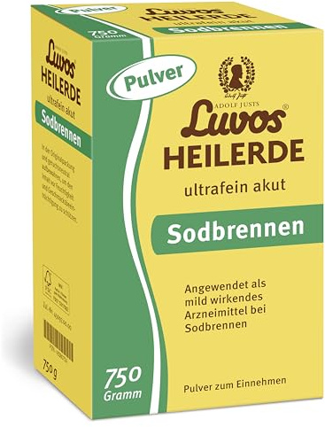 Luvos Heilerde ultrafein akut - mild wirkendes Arzneimittel bei Sodbrennen, wirkt sofort & anhaltend, lindert Schmerzen, bindet überschüssige Magensäure, schützt Magen und Speiseröhre, 750 g Pulver