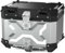 GELUOXI Silver Aluminium Motorcycle Tour Tail Box with Security Lock Waterproof 45L Motorcycle Top Case