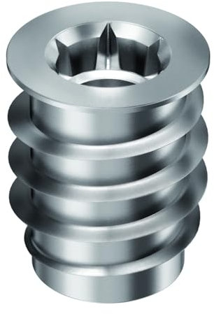 RAMPA Gewindemuffen/Gewindemuffe/Gewindeeinsatz/Einschraubmutter Typ SKD, Rostfreier Stahl Typ 1.4305, M8 Innengewinde (d). 14mm Durchmesser (D) X 15mm Länge (L), 10 Stück