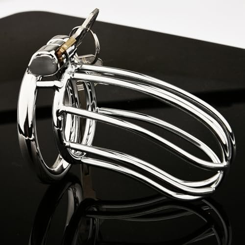 Youxclian Edelstahl Metall Peniskäfig Cock Cage SM Bondage Keuschheit atmungsaktiver Chastity Cage Peniskäfig Sex Toys Mann Bondage Penis Cage Cock Cage für Männer Sexspielzeug(45mm)