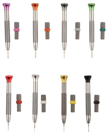rockible Watch Screwdriver Set Multifunctional Metal Lightweight Watchmakers Screwdrivers with Different Sizes for Jewelers Eyeglass