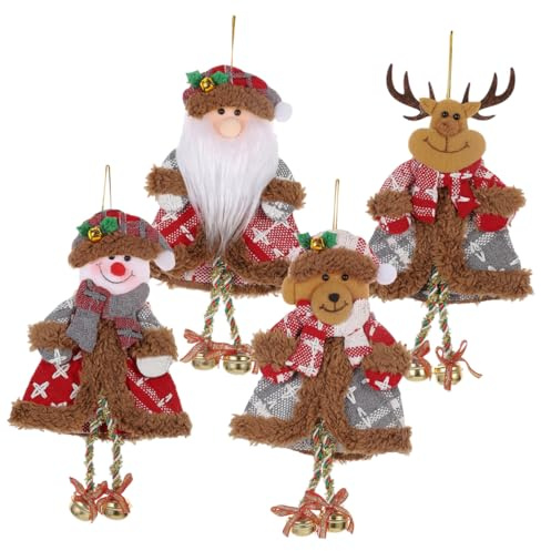 Cabilock 4stücke Weihnachtsbaumschmuck Aus Robustem Material Dekorative Anhänger Für Weihnachten Geeignet Für Mädchenzimmer Babyzimmer Und Weihnachtsbaum Weihnachtsdekoration Zum Aufhängen