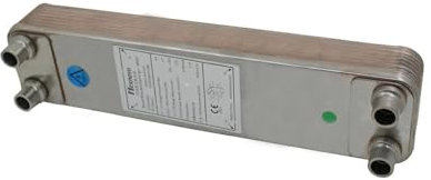 VCHICS Wärmetauscher, 1/2 Löteter Plattenwärmetauscher Würzekühler Edelstahlmaterial Braukühler Homebrew Würzekühler 316 Mm * 73 Mm Für Fußbodenheizung, Warmwasserbereitung