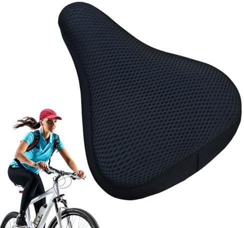 Fahrradsattelbezug – weich gepolstertes Kissen, rutschfester Bezug | ergonomischer Komfort für Radfahren, Mountainbike, Rennrad, E-Bike, Heimtrainer und lange Strecken
