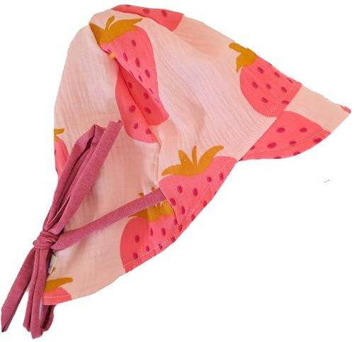 Fuchs & Kiwi Baby Sommerhut Musselin – UV-Schutz 50+ & atmungsaktiv – Mitwachsend – 100% Baumwolle – Öko-Tex – Sonnenhut Baby – Handmade in Berlin