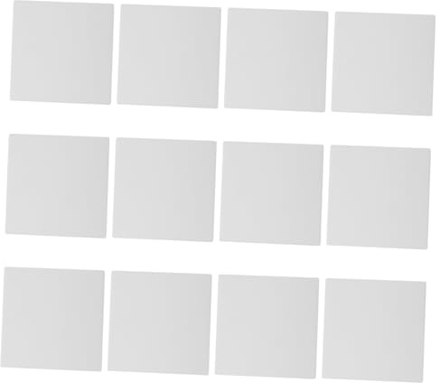 STOBAZA 12pcs Ceramic Tiles to Paint Blank Unglazed Tile for Crafts Diy Arts Ceramic Coasters for Ink Acrylic Pouring