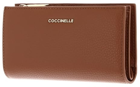 Coccinelle Leder Geldbörse Metallic Soft Wallet Cognac braun