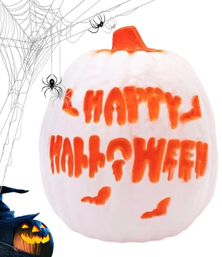 Generisch Lámpara de calabaza para Halloween, funciona con pilas, luz nocturna colorida con sensor inteligente, luz ambiental para vacaciones, hogar, fiesta, terraza, jardín, jardín, dormitorio