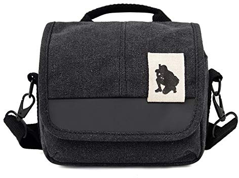 YHESUBZ Sacoche pour Appareil Photo Reflex,Sac à Dos pour Appareil Photo,Sac pour Appareil Photo Reflex Numérique,Étui Antichoc Housse pour Appareil Photo Reflex, Sangle Réglable(Noir)