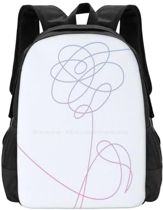 ASDCTYTKO Love Yourself : Her-O Version Großraum-Schulrucksack Laptop-Taschen Kpop Love Yourself Boys Flower Her Rap-Festival-Geschenk