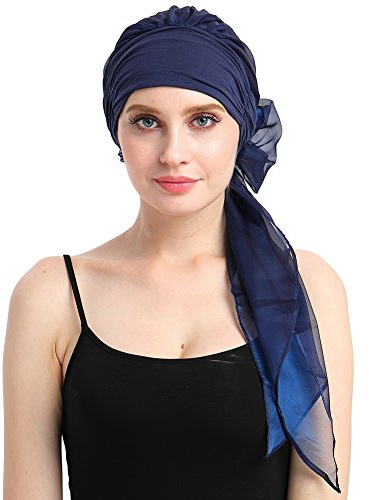 Comodo Jersey Headwear de bambu para el cáncer de mama, la envoltura de la cabeza