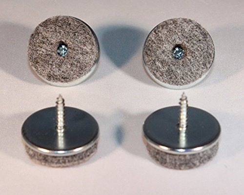 100 Stück Filz-Möbelgleiter mit Schraube – Ø 24 mm – aus Metall/Filzgleiter/Möbelgleiter