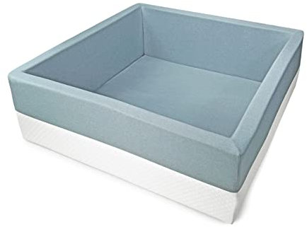 Rainbow Kids - XXL Luxus Bällebad Bällepool Bällebecken Spielbälle Kugelbad Spielbecken Ball (120x90x40 ohne Bälle)- Mint-Weiss