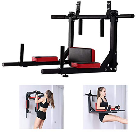 Multifunktionale Wand Montiert Klimmzug Klimmzugstange Power Tower Dip Stand Station Home Gym Krafttrainingsgerät