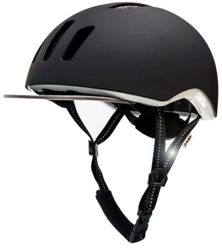 Crazy Safety Metro Fahrradhelm | Trekking,City & Rennradhelme | Fahrradhelm für Fahrrad,City-Rad und E-Bike | Fahrradhelm Damen Herren | Fahrradhelm verstellbar und mit Abnehmbarer Blende (Schwarz)