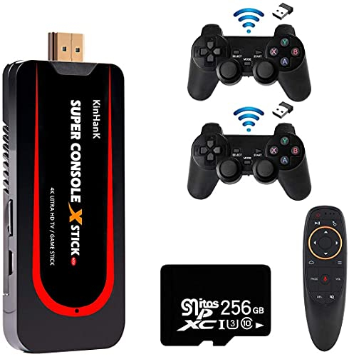 KINMRIS Super Console X STICK 256G Retro Game Console For 50000+ Games 4K HD TV Cable Box Portable Video Game Players Wirelsssx2