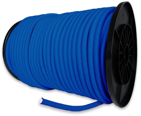 Corda elastica Blu 100 m - Qualità PRO TECPLAST 9SW - Cavo per teloni con diametro 9 mm