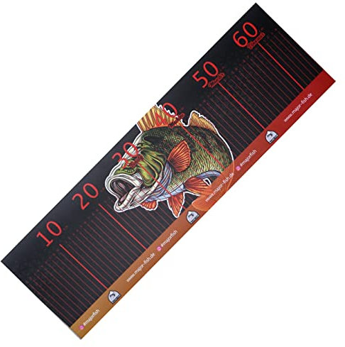 Major Fish Fisch Maßband Barsch Ruler 65 cm x 20 cm mit Anschlag
