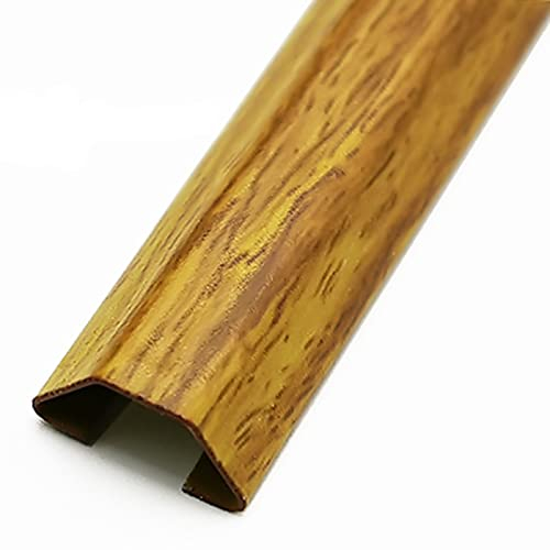 ZJMAMA Kabelkanal Kabelabdeckung Hider, Edelstahl-Holzmaserung-Kabel-Concealer, Selbstklebender Kabelkanal, Wandmontiertes TV-Kabelmanagement (Color : Style 2, Size : 10x25x75mm)
